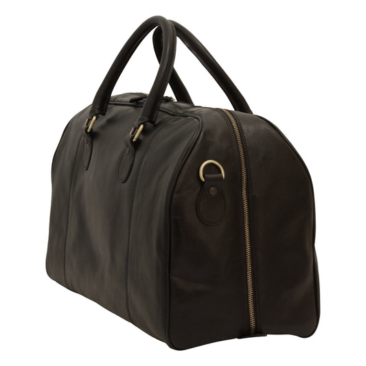 Leather Duffel Bag - Black
