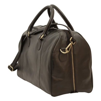 Leather Duffel Bag - Black