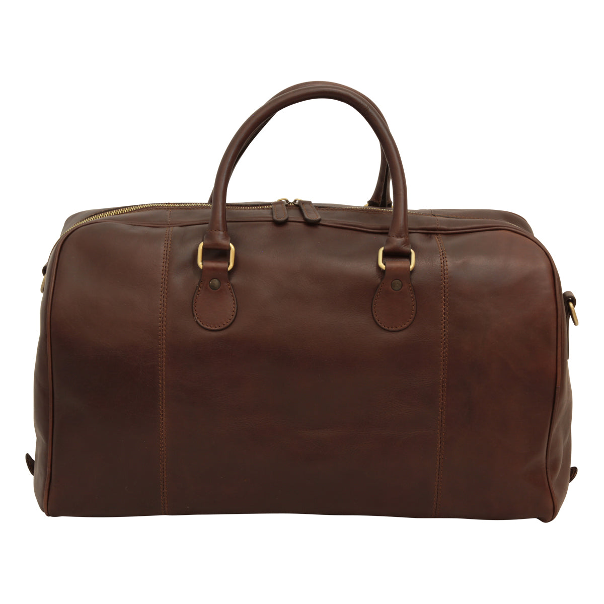 Leather Duffel Bag - Dark Brown