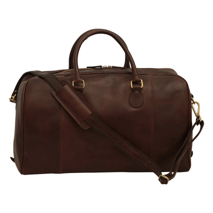 Leather Duffel Bag - Dark Brown