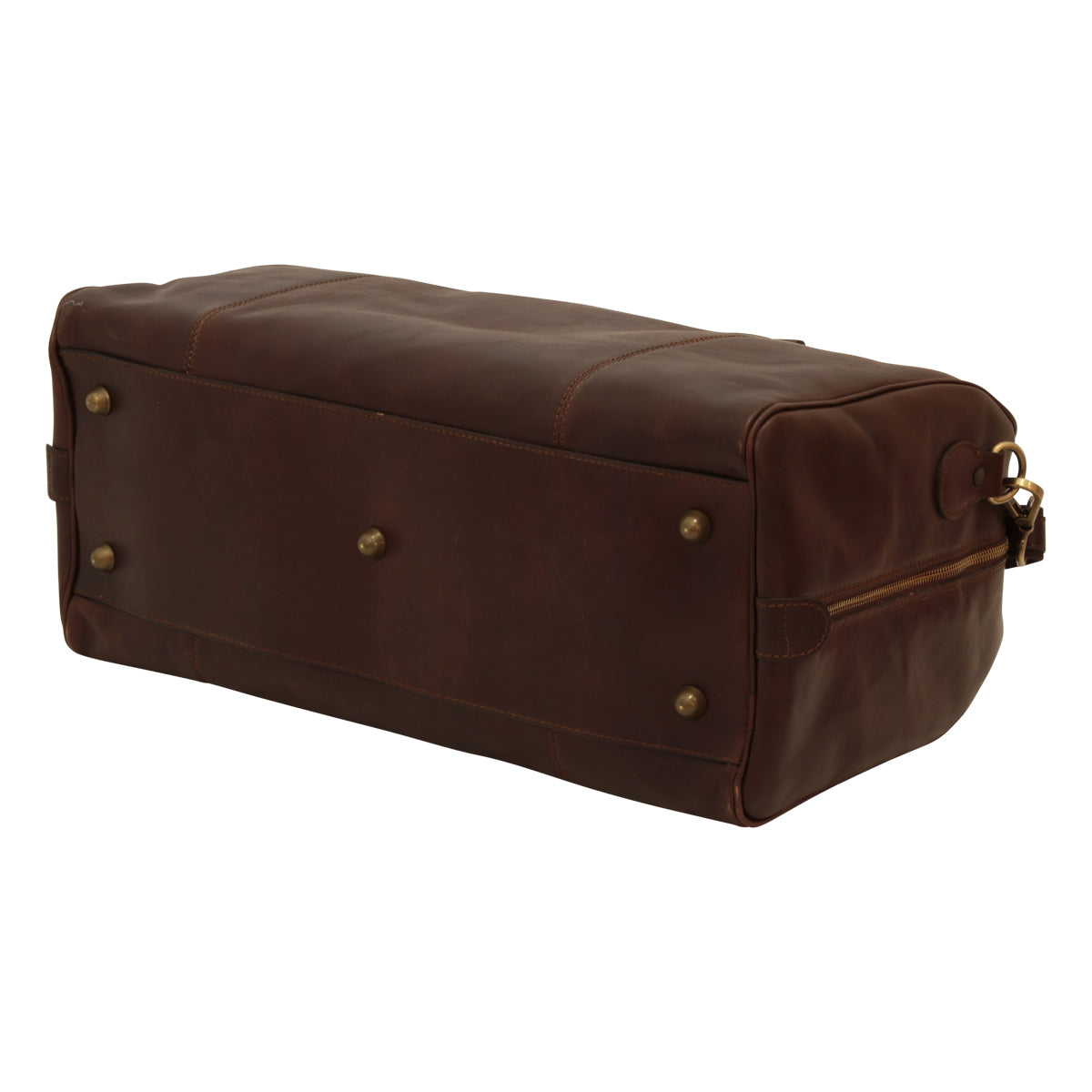 Leather Duffel Bag - Dark Brown