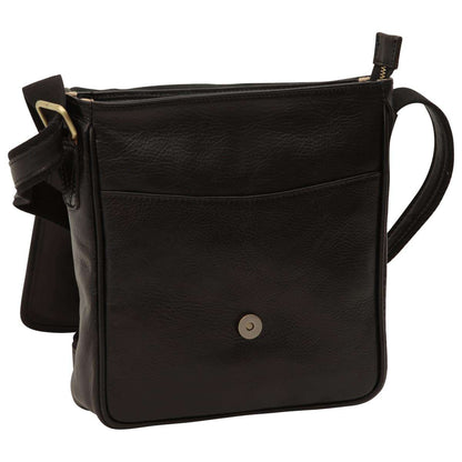 Small Leather Bag With Magnetic Closure - Black