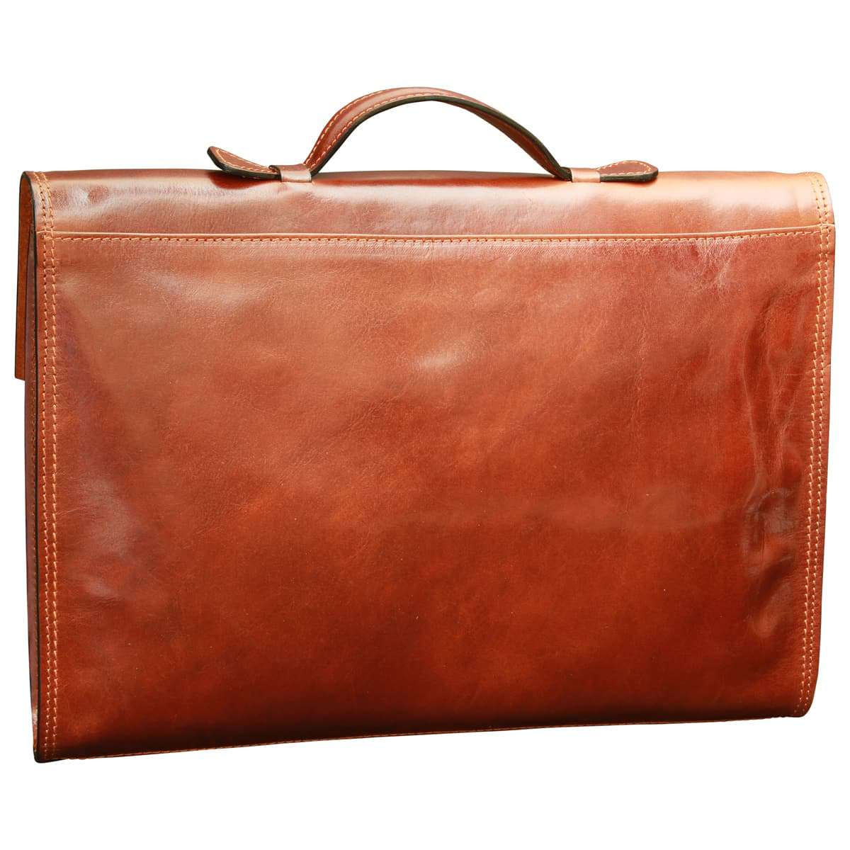 Business Leather Briefcase - Brown