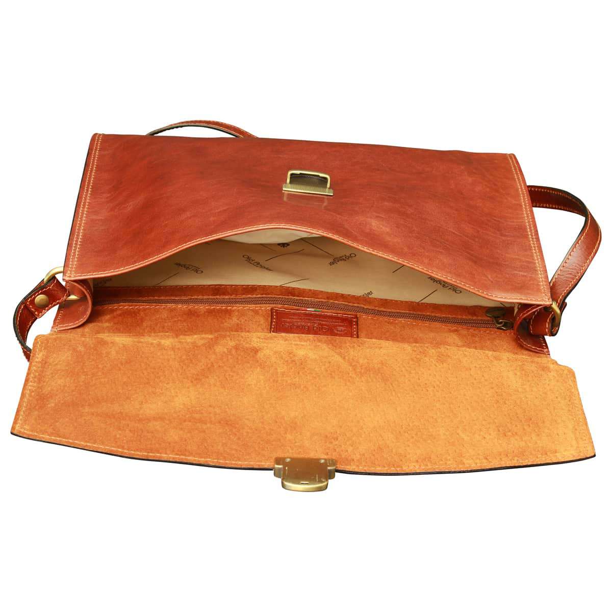 Business Leather Briefcase - Brown