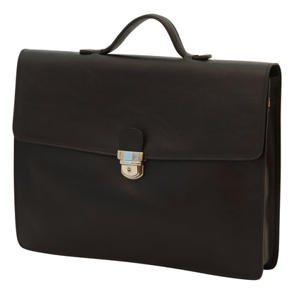 Business Leather Briefcase Black