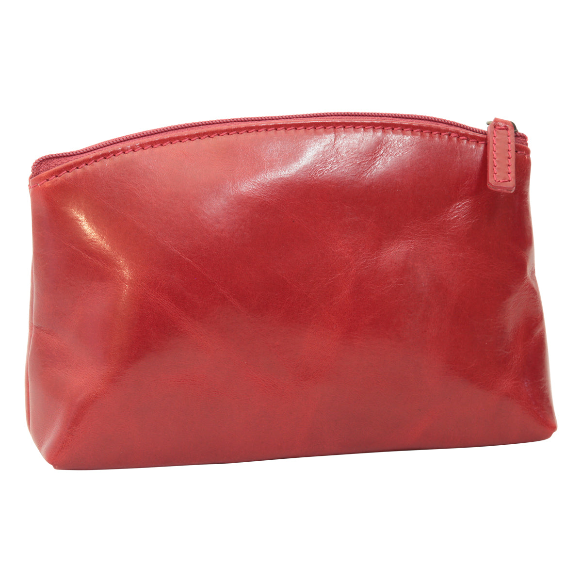 Leather Beauty Case - Red