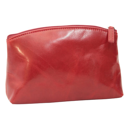 Leather Beauty Case - Red