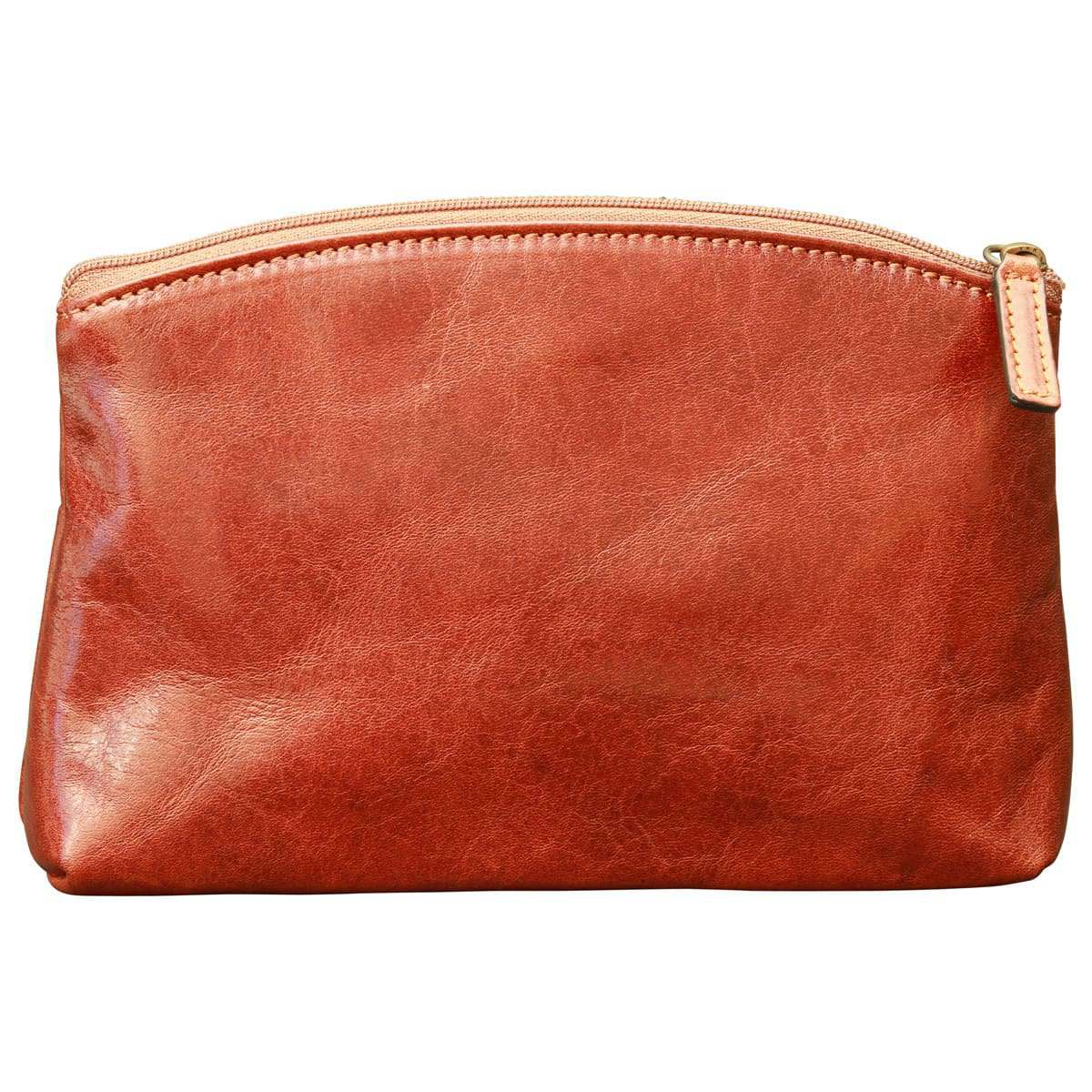Cowhide Leather Beauty Case - Brown