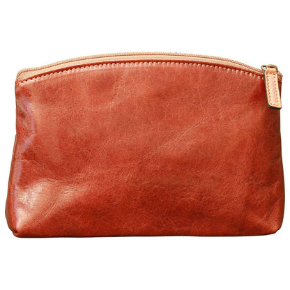 Cowhide Leather Beauty Case - Brown