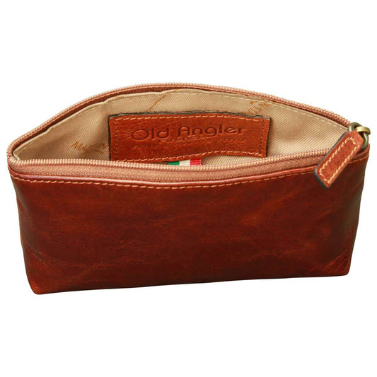 Italian Leather Beauty Case - Brown