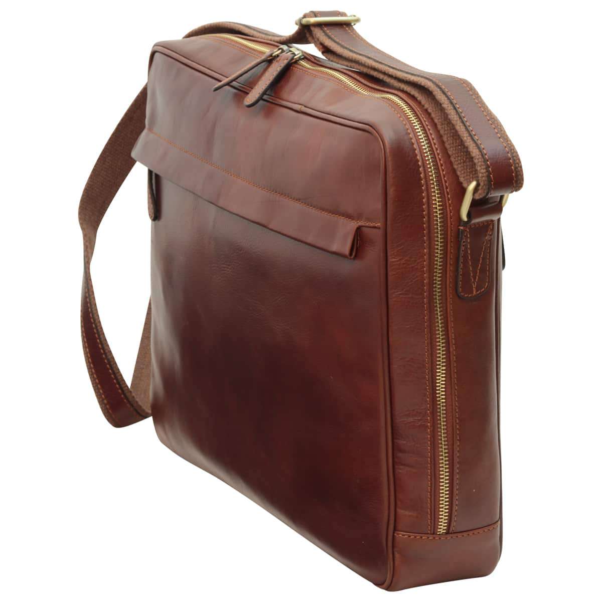 Vachetta Leather Messenger - Brown