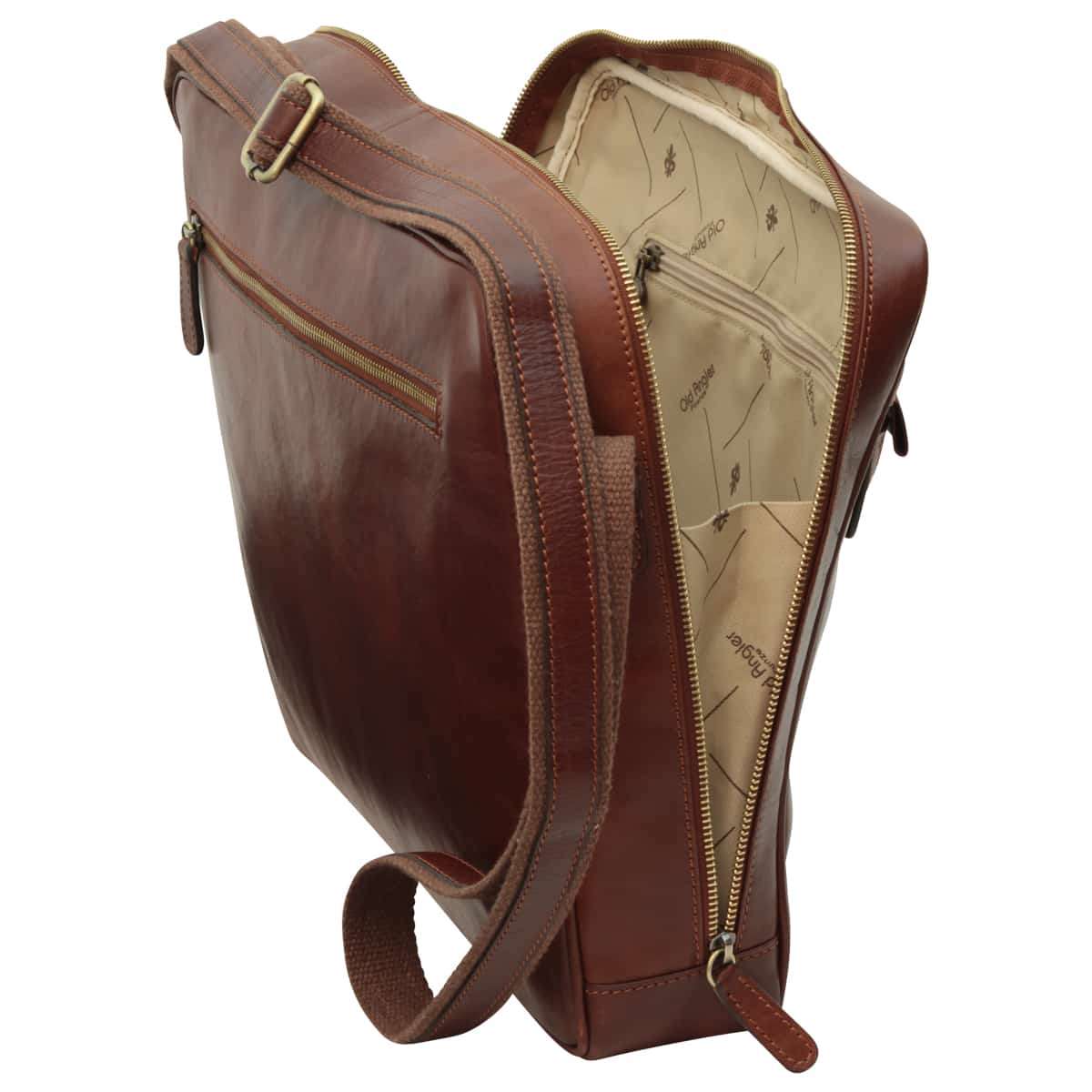 Vachetta Leather Messenger - Brown