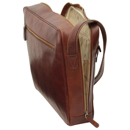 Vachetta Leather Messenger - Brown