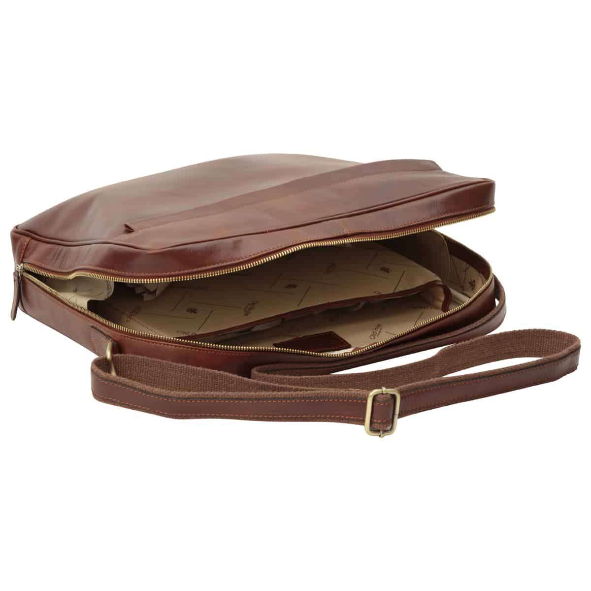 Vachetta Leather Messenger - Brown