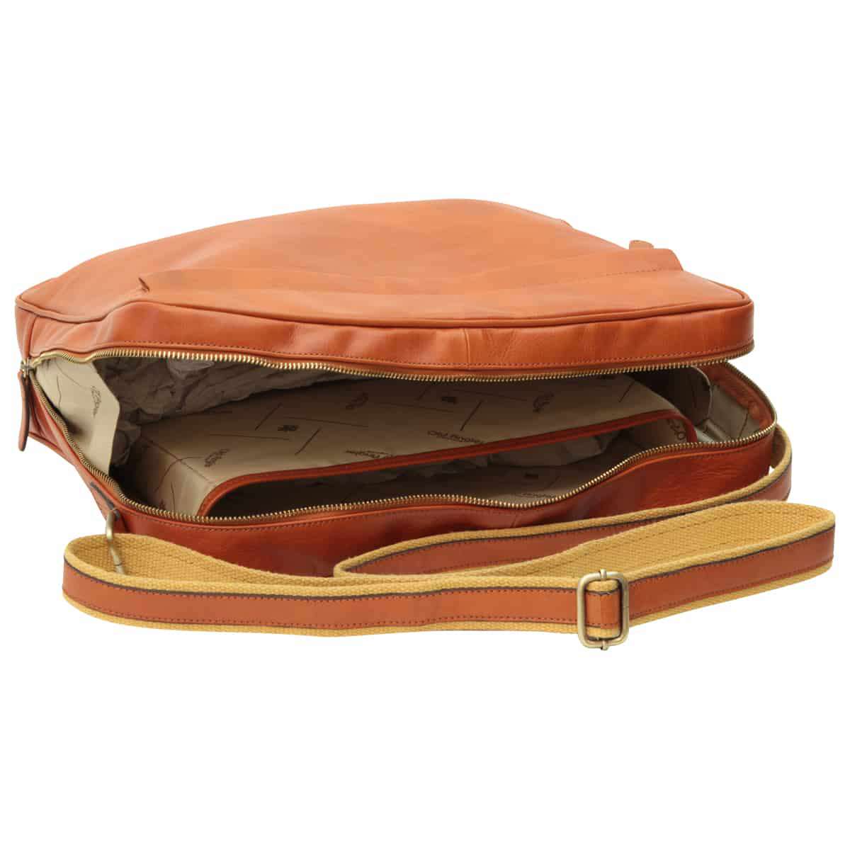 Vachetta Leather Messenger - Brown Colonial