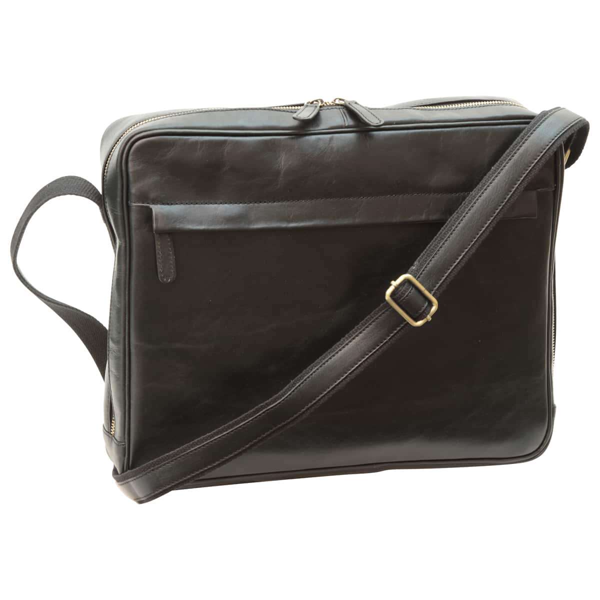 Vachetta Leather Messenger - Black