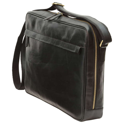 Vachetta Leather Messenger - Black