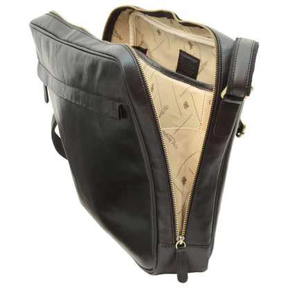 Vachetta Leather Messenger - Black