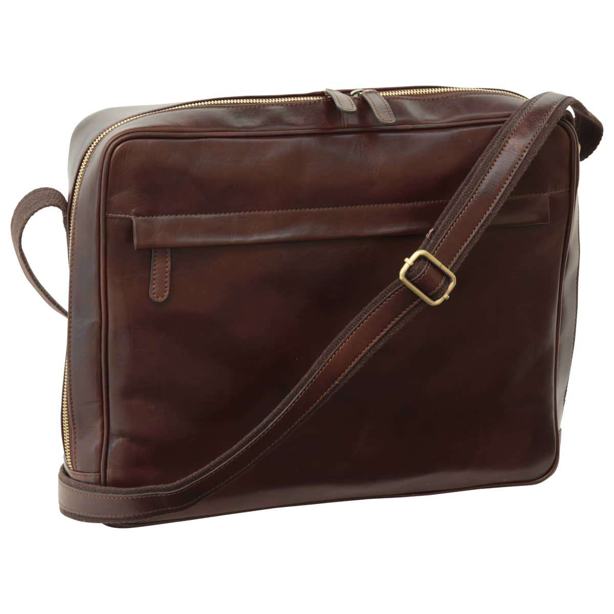 Vachetta Leather Messenger - Dark Brown