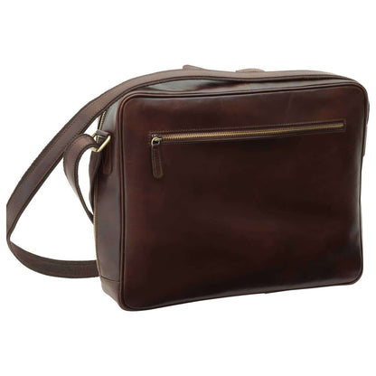 Vachetta Leather Messenger - Dark Brown