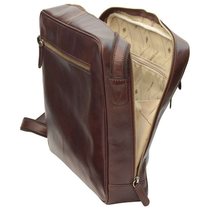 Vachetta Leather Messenger - Dark Brown