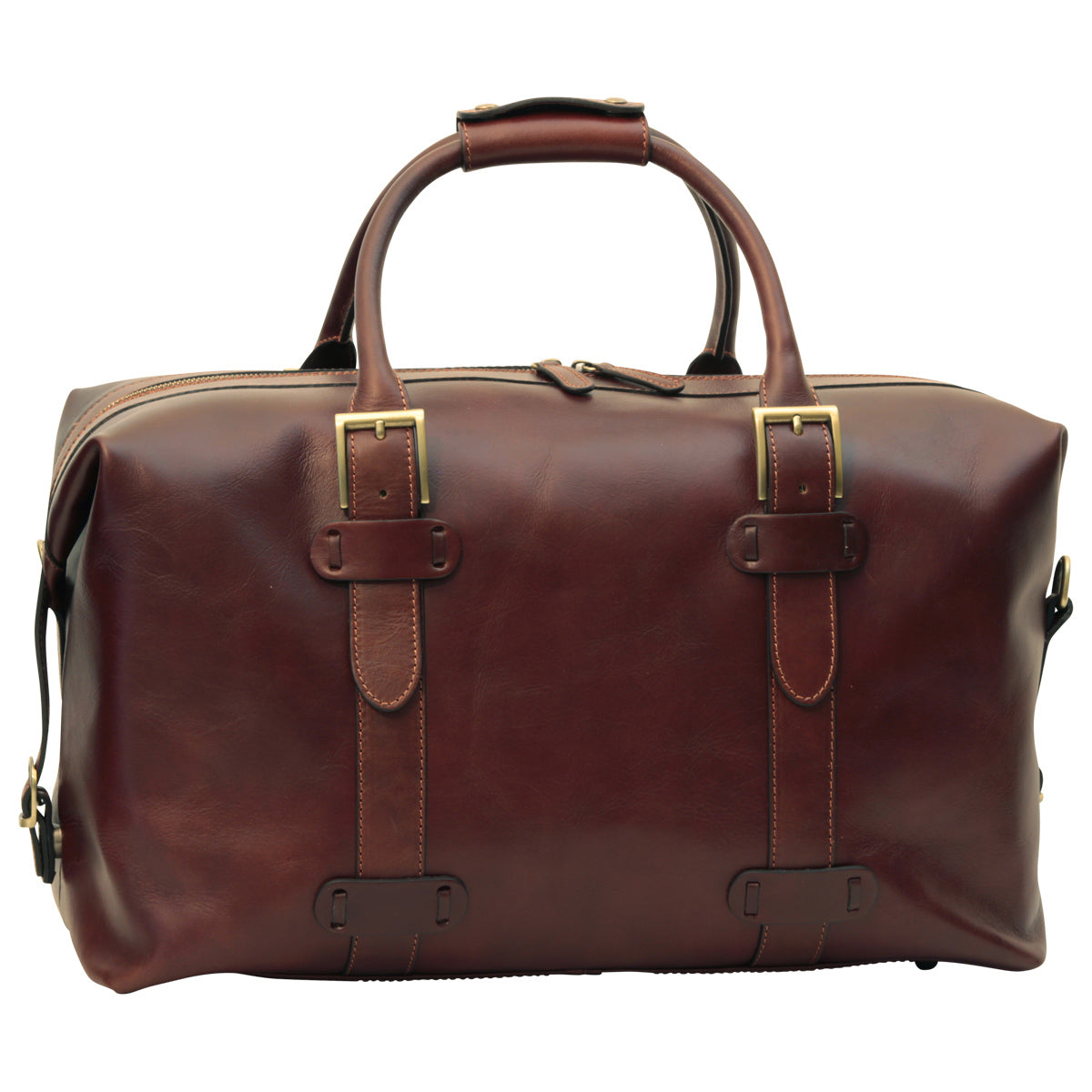 Cowhide Leather Travel Bag - Brown