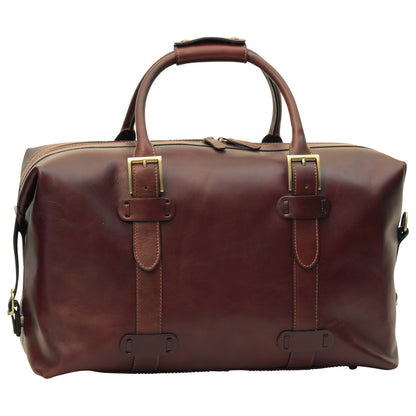 Cowhide Leather Travel Bag - Brown