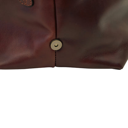 Cowhide Leather Travel Bag - Brown