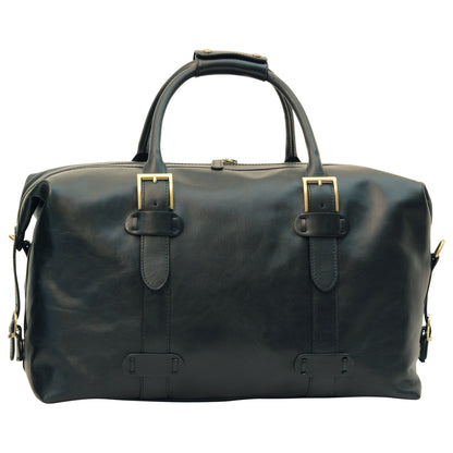 Cowhide Leather Travel Bag - Black