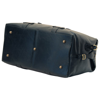 Cowhide Leather Travel Bag - Black