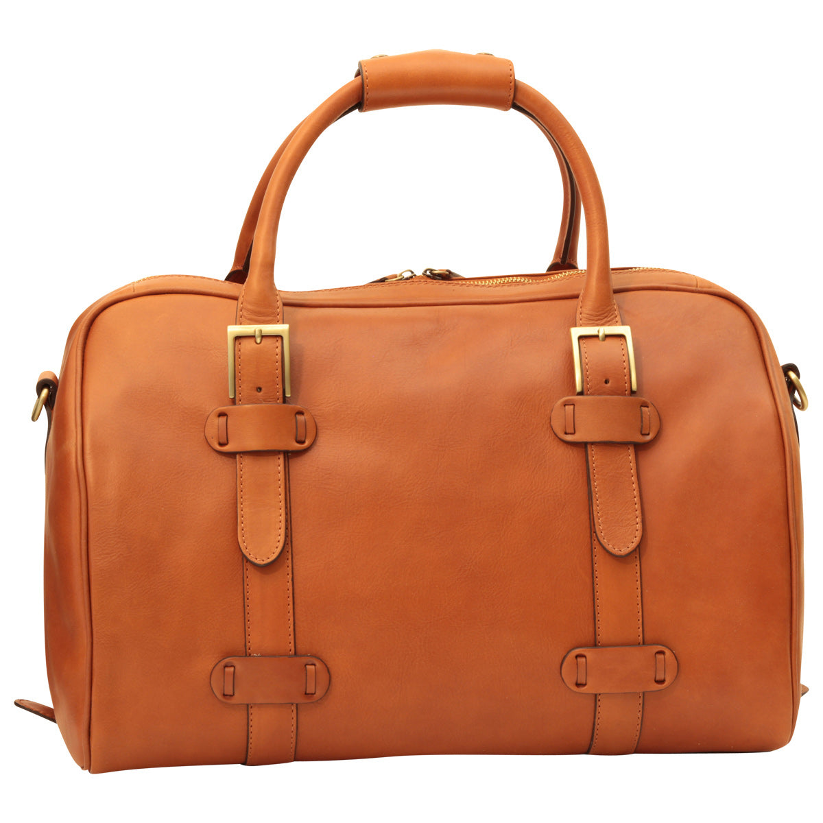 Cowhide Leather Travel Bag - Brown Colonial