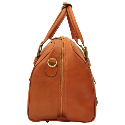 Cowhide Leather Travel Bag - Brown Colonial