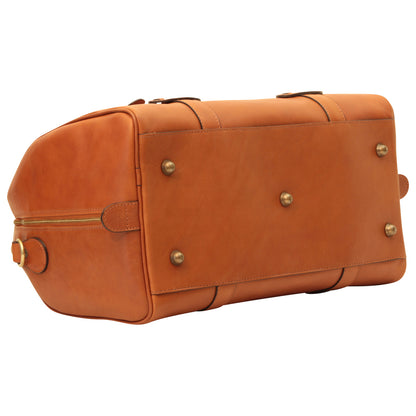 Cowhide Leather Travel Bag - Brown Colonial
