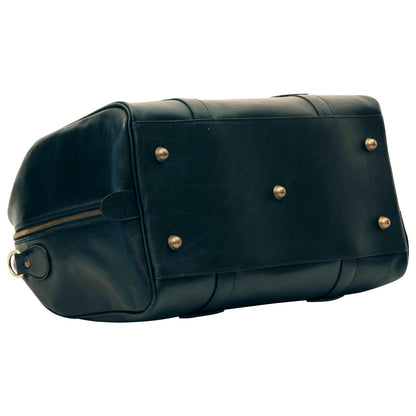 Cowhide Leather Travel Bag - Black