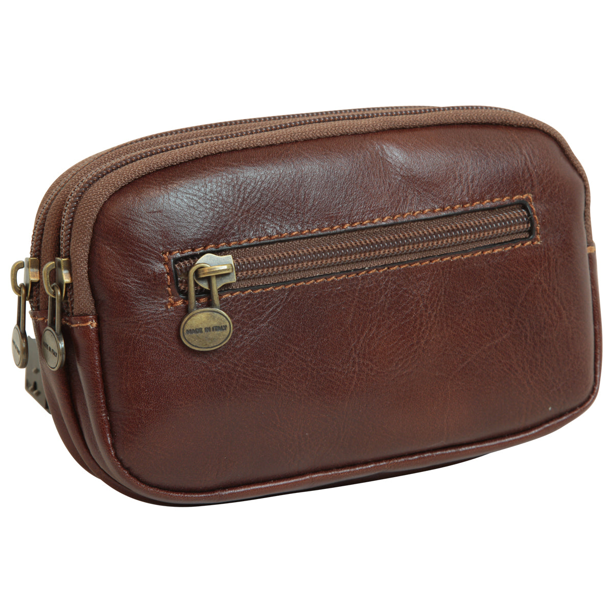Leather Belt Bag - Brown