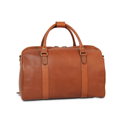 Full Grain Leather Travel Bag - Gold