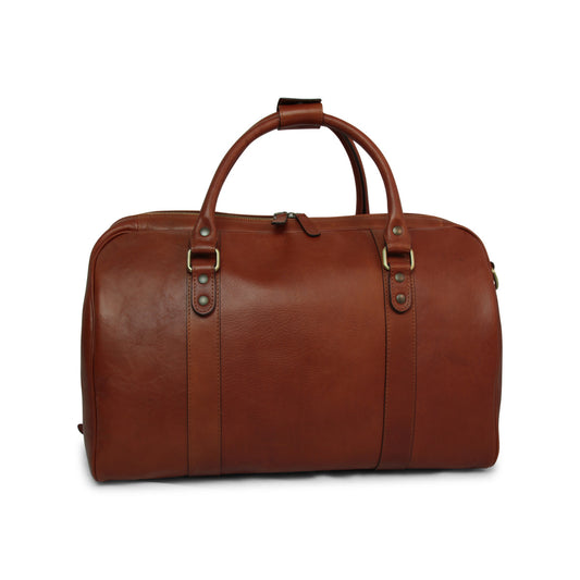 Full Grain Leather Travel Bag - Brown  *