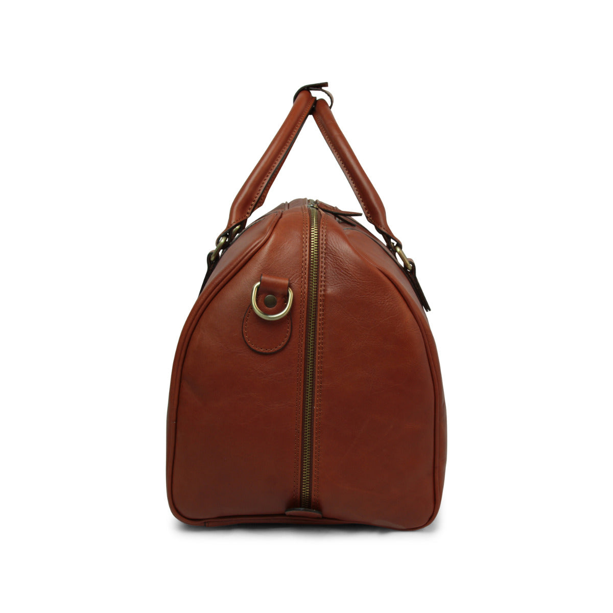 Full Grain Leather Travel Bag - Brown  *