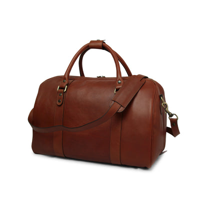 Full Grain Leather Travel Bag - Brown  *