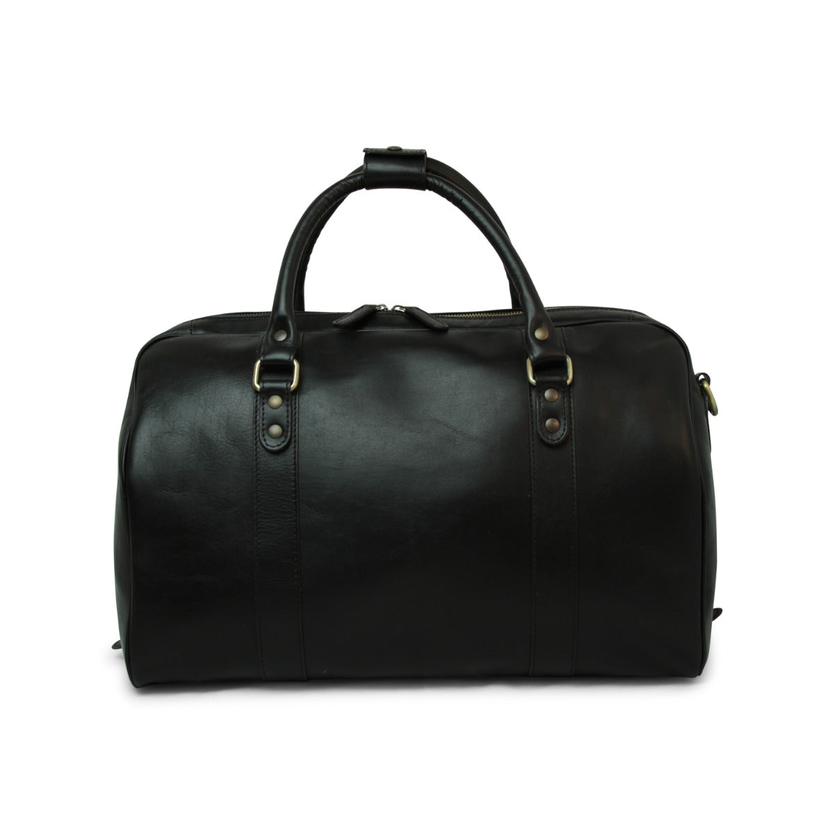 Full Grain Leather Travel Bag - Black