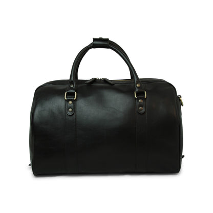 Full Grain Leather Travel Bag - Black