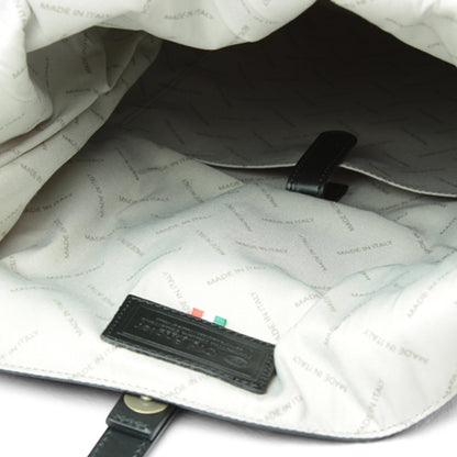 Full Grain Leather Back Pack - Black