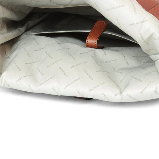 Full Grain Leather Backpack - Brown