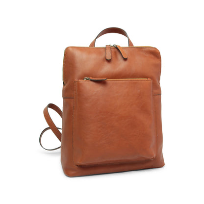Full Grain Leather Back Pack - Gold