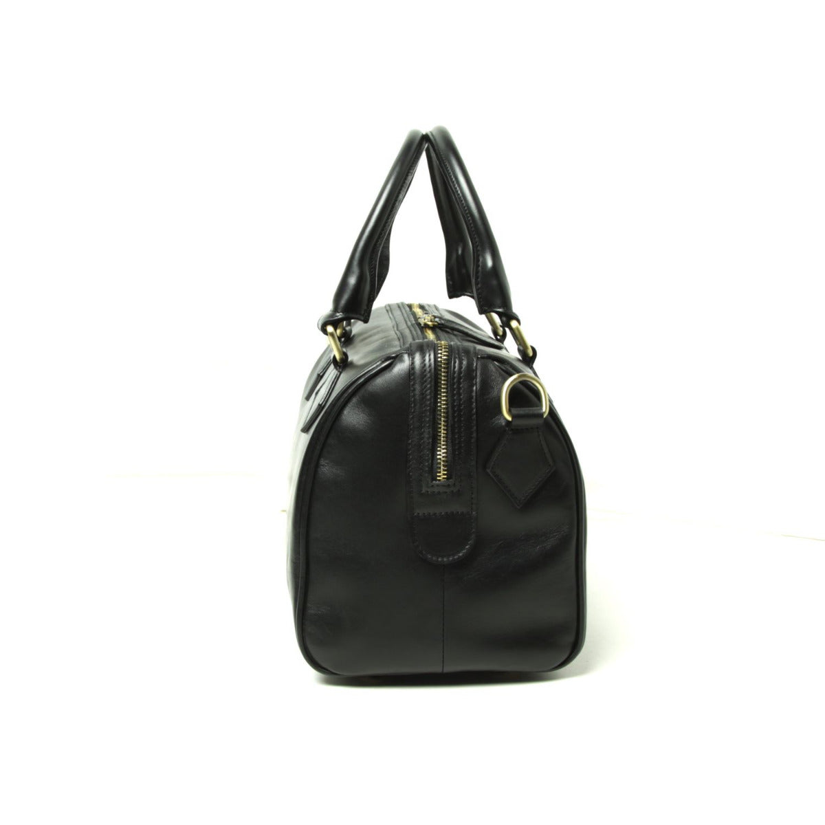 Double Handled Shoulder Bag - Black
