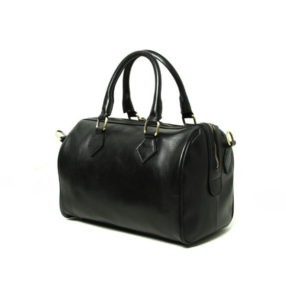 Double Handled Shoulder Bag - Black