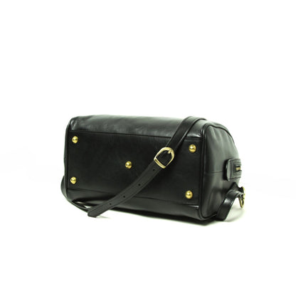 Double Handled Shoulder Bag - Black