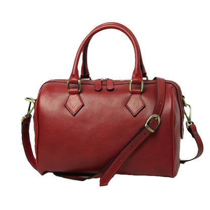 Double Handled Shoulder Bag - Red