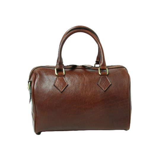 Double Handled Shoulder Bag - Brown