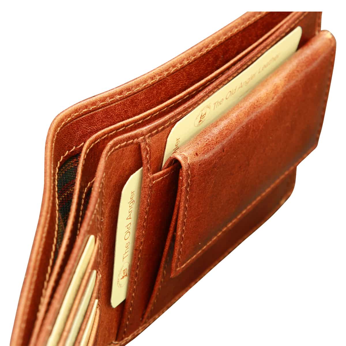 Cowhide Leather Wallet - Brown With Rfid